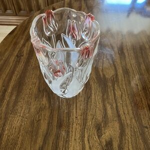 Mikasa Red Tulips Embossed Floral Vase